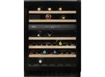 AMICA Weinkühlschrank WK 341 110-2 S, Energieeffizienz: G (A-G), schwarz, B:59,5cm H:82cm T:62cm, Weinkühlschränke, für 45 Standardflaschen á 0,75l, Standkühlschrank