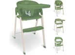Kombihochstuhl BABYGO Levels, Baby, Gr. B/H/T: 44cm x 88cm x 63cm, grün (natur, khaki), Stühle Kombihochstuhl Hochstuhl