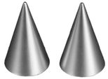 Gardinenstangen-EndstüCk Liedeco "Cone" Gr. 1, Silber (Chromfarben, Matt), H:2,5Cm L:4Cm Ø:1,6Cm, GardinenstangenendstüCke, Gardinenstangen-EndstüCk, FüR Gardinenstangen Ø 16 Mm