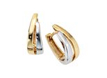 Paar Creolen Jobo "Ohrringe 15 Mm", Gelbgold 333, Ohrringe, Damen, Gelbgold 333, 333 Gold Bicolor