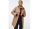 Kurzmantel Vero Moda "Vmgail Maya Coat Boo", Damen, Gr. S, Silber Mink, Web, Obermaterial: 100% Polyester, Unifarben, Regular Fit, MäNtel Kurzmantel