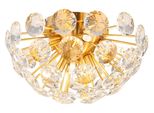 Globo Lighting Deckenleuchte "Virina", Goldfarben, 1 Stk., Leuchten, Deckenlampe/Goldfarben/Kristalle/Elegant/Wohnzimmer, Deckenleuchte