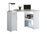 Schreibtisch VCM Holz Eckschreibtisch Schreibtisch Bürotisch Linzia, weiß, B:118cm T:77cm, Tische, Schreibtisch