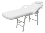 vidaXL Kosmetikstuhl Tragbar Kunstleder 185×78×76 cm Weiß