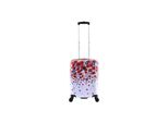 Koffer Saxoline "Blessing", Gr. B/H/T: 34Cm X 55Cm X 20Cm, Weiß (Weiß, Rot), Polyester, Koffer, Mit Arretierbarem Aluminium-Trolleysystem