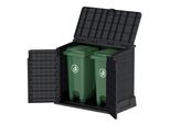 Gerätehaus VCM StoreAway Mülltonnenbox Gartenhaus 850 L, grau, Gerätehäuser, Gerätehaus