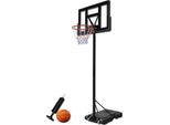 UISEBRT Basketballkorb Outdoor Basketballkorb mit ständer Rollen Basketballständer 230-305cm höhenverstellbar mit Basketball & Pumpe