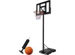 JOIEYOU Basketballkorb Outdoor Basketballständer Höhenverstellbar 230-305 cm Basketball Korb mit Rollen und Ständer Basketballanlage Korbanlage Indoors oder Outdoor