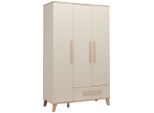 Paidi Babykleiderschrank Malio, Beige, Holzwerkstoff, 5 Fächer, 1 Schublade(n) Schubladen, 123.5x202.9x55.6 cm, Blauer Engel, Goldenes M, Babymöbel, Babykleiderschrank