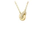 Kette Mit AnhäNger Boss "Live Precious", Gelbgoldfarben, Kristallweiß, Halsketten, Damen, Edelstahl, L: 50,5 B: 1Mm, Mit Preciosa Crystal, B:1Mm