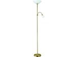 Eglo Stehlampe "Up 2 Stehlampe - Stahl - E27;E14 - 1X60W;1X18W - IP20", BrüNiert, 2, Ø 27,5Cm H: 176,5Cm, 1 Stk., Leuchten, Standleuchte, Leselampe, Wohzimmer, Schlafzimmer, H176,5 X Ø27,5 Cm, Stehlampe