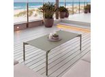 Aluminium-Gartentisch MCW-O11, Outdoor Kaffetisch Tisch Balkontisch, 105X65Cm ~ HellgrüN