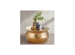 Kadima Design Couchtisch Enns: Orientalisch, Hammerschlagstrukturen, Aluminium, Handgefertigt