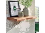 Kadima Design Rustikales Landhausstil Baumkanten-Wandregal, Handgefertigt Aus Massivholz, 40Cm
