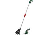 Isio Iii + Fahrstiel, Grasschere GrüN/Schwarz, Li-Ionen Akku 1,5Ah 3,6Volt