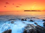 Fototapete Papermoon "Dubrovnik Sunset", Bunt, B:5M L:2,8M, Vlies, Tapeten