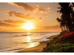 Fototapete Papermoon "Tropical Sunset Kaanapali Beach", Bunt, B:3,5M L:2,6M, Vlies, Tapeten