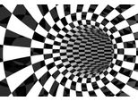 Fototapete Papermoon "Gekacheltes Abstraktes Schwarzweiss", Bunt, B:3,5M L:2,6M, Vlies, Tapeten