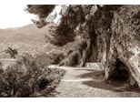 Fototapete papermoon "Lanschaft Sepia", Bunt, B:4,5M L:2,8M, Vlies, Tapeten