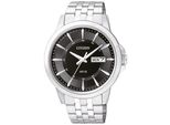 Quarzuhr Citizen, Silber (Silberfarben, Schwarz), Armbanduhren, Damen, Quarzuhr, Armbanduhr, Herrenuhr, Damenuhr, Edelstahlarmband, Datum