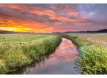 Fototapete Papermoon "Fluss In Feld", Bunt, B:3,5M L:2,6M, Vlies, Tapeten
