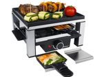 Steba Raclette "Rc 104", Schwarz (Edelstahlfarben, Schwarz), B:30Cm H:15Cm T:28Cm, Raclettes
