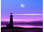 Fototapete papermoon "Romantischer Leuchtturm", Bunt, B:4,5M L:2,8M, Vlies, Tapeten