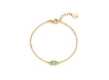 Armband Ciao By Leonardo "Sofia Ciao", Gold (Gelbgoldfarben, GrüN, GrüN), ArmbäNder, Damen, 19Cm, Edelstahl, Armband, Mit Glasstein