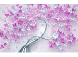 Fototapete Papermoon "Blumen Baum Lila Blau", Bunt, B:5M L:2,8M, Vlies, Tapeten