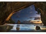 Fototapete papermoon "Photo-Art YAN Zhang, Cathedral Cove", Bunt, B:3,5M L:2,6M, Vlies, Tapeten