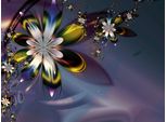 Fototapete Papermoon "Abstrakt Blumen", Bunt, B:5M L:2,8M, Vlies, Tapeten