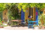 Fototapete Papermoon "Provence Cafe Shop", Bunt, B:3,5M L:2,6M, Vlies, Tapeten