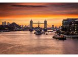 Fototapete Papermoon "London Fluss", Bunt, B:5M L:2,8M, Vlies, Tapeten