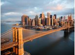 Fototapete Papermoon "Brooklyn Bridge Morning", Bunt, B:5M L:2,8M, Vlies, Tapeten