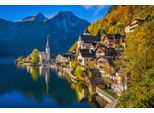 Fototapete Papermoon "Hallstatt Mountain Village", Bunt, B:5M L:2,8M, Vlies, Tapeten