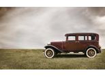 Fototapete Papermoon "Antikes Auto", Bunt, B:3,5M L:2,6M, Vlies, Tapeten