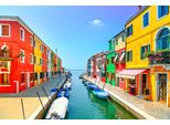 Fototapete Papermoon "ALTSTADT-PORTOFINO Venedig Rom Italien", Bunt, B:5M L:2,8M, Vlies, Tapeten