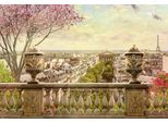 Fototapete Papermoon "Paris Terasse", Bunt, B:5M L:2,8M, Vlies, Tapeten