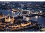 Fototapete Papermoon "London Bei Nacht", Bunt, B:5M L:2,8M, Vlies, Tapeten