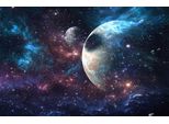Fototapete Papermoon "Universum Mit Planeten", Bunt, B:4,5M L:2,8M, Vlies, Tapeten