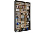 Standregal Vcm "Holz Cd Dvd Standregal BüCherregal Regal Megosa Xl", Braun (Anthrazit, Honig, Eiche), B:102Cm T:23Cm, Regale, Standregal