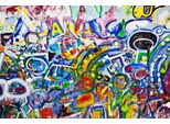 Fototapete papermoon "Graffiti", Bunt, B:5M L:2,8M, Vlies, Tapeten