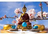 Fototapete Papermoon "Buddah Figur", Bunt, B:3,5M L:2,6M, Vlies, Tapeten