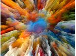 Fototapete Papermoon "Abstrakt Farben", Bunt, B:3,5M L:2,6M, Vlies, Tapeten