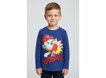 Langarmshirt Paw Patrol, Jungen, Gr. 92/98, Blau, Jersey, Obermaterial: 100% Baumwolle, Bedruckt, Basic Normal, Rundhals, Shirts Langarmshirt