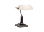 Brilliant Lampe Bankir Tischleuchte Messing Antik 1X A60, E27, 60W, Geeignet FüR Normallampen (Nicht Enthalten) Mit Schnurzwischenschalter