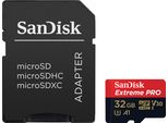 SANDISK Speicherkarte Extreme PRO microSDHC™ UHS-I 32 GB, schwarz (schwarz, rot), 32 GB, Speicherkarten, Speicherkarte