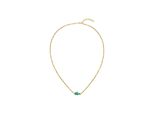 Kette Mit EinhäNger Lacoste "Arthor", Gelbgoldfarben, GrüN, Halsketten, Herren, Edelstahl, L: 55 B: 3Mm, Mit Glasstein, B:3Mm