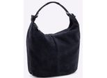 Handtasche HEINE, Damen, Gr. B/H/T: 49cm x 39cm x 8cm, blau (marine), Leder, Metall, unifarben, Taschen Handtasche