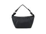 Henkeltasche Fritzi Aus Preussen "Croissant Hobo", Herren, Gr. B/H/T: 13Cm X 25Cm X 30Cm, Schwarz, Polyurethan (Pu), Unifarben, Taschen, Mit Dekorativen Hardware-Schnallen An Den Seiten